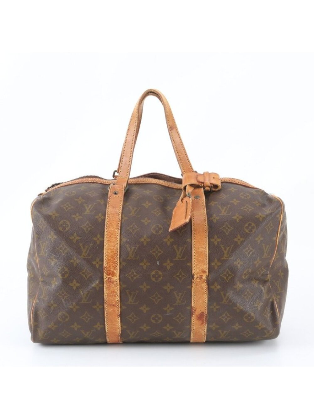 Louis Vuitton Monogram Sac Souple 45 Leather Boston Bag Tote Carry